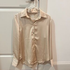 H&M Cream Satin Blouse